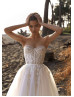 Sweetheart Neck Beaded Lace Tulle Structured Wedding Dress Sweetheart Neck Beaded Lace Tulle Structured Wedding Dress